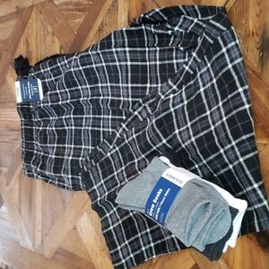 GEORGE flannel Sleep pants & 4 pairs of Old Navy Socks
